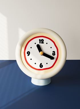 艺术创意原创ins风挂钟时钟台式挂表复古座钟表新房入宅装饰品