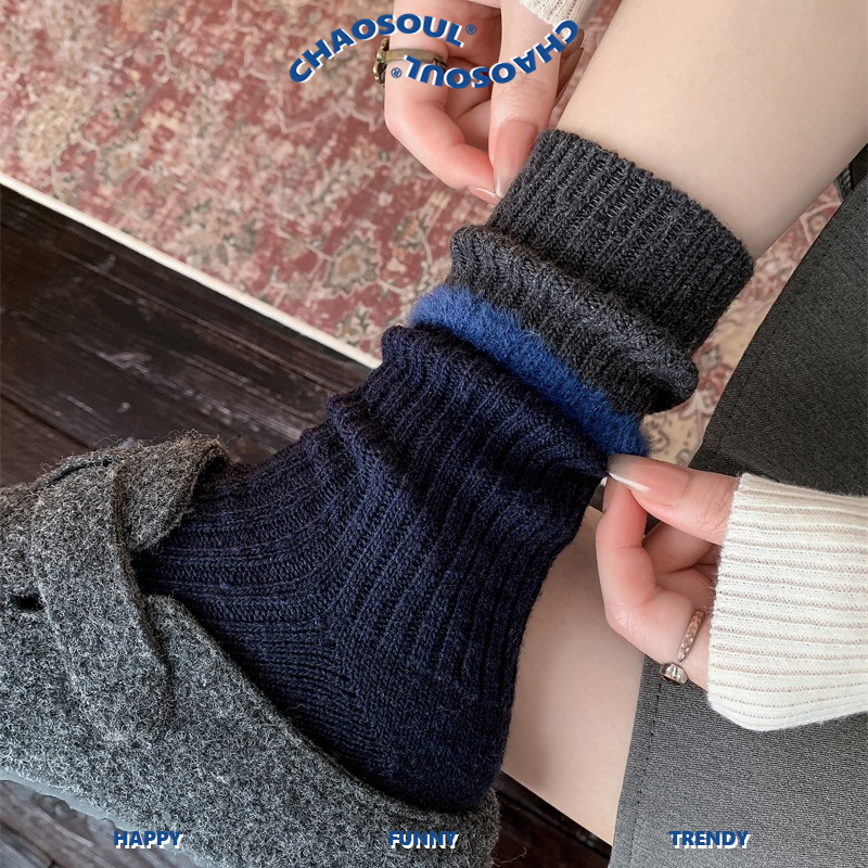 保暖袜子粗线女2025年冬季
