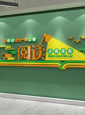 图书角布置装饰绘本馆环创书吧店阅读书区阅览室文化墙面贴幼儿园