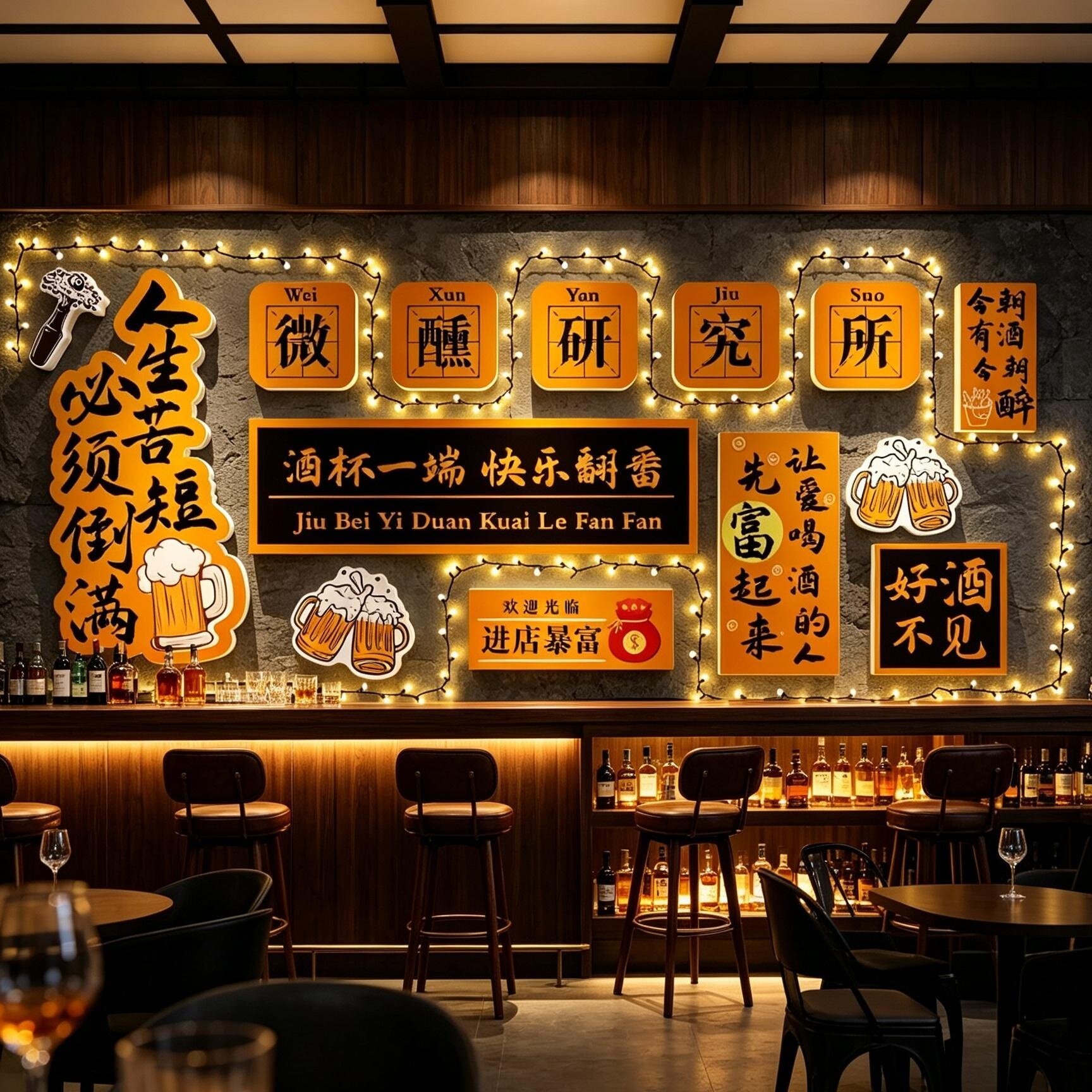 2026网红打卡工业风餐饮店墙贴