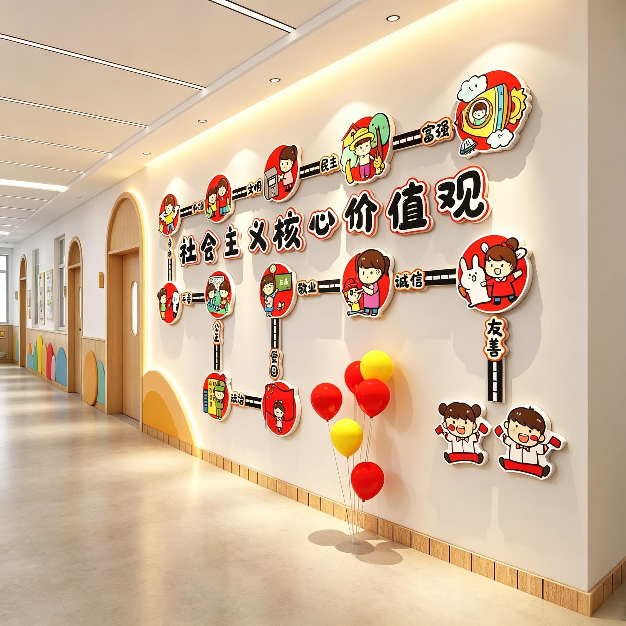 幼儿园社会主义核心价值观环创