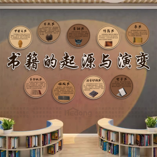 图书角布置装饰绘本馆环创阅览室儿童阅读区文化墙面贴书店吧氛围