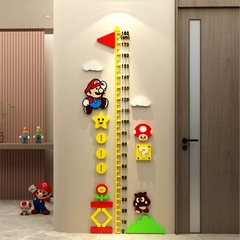 卡通3d立体身高墙贴纸卧室测量儿童身高尺墙面装饰房间布置亚克力