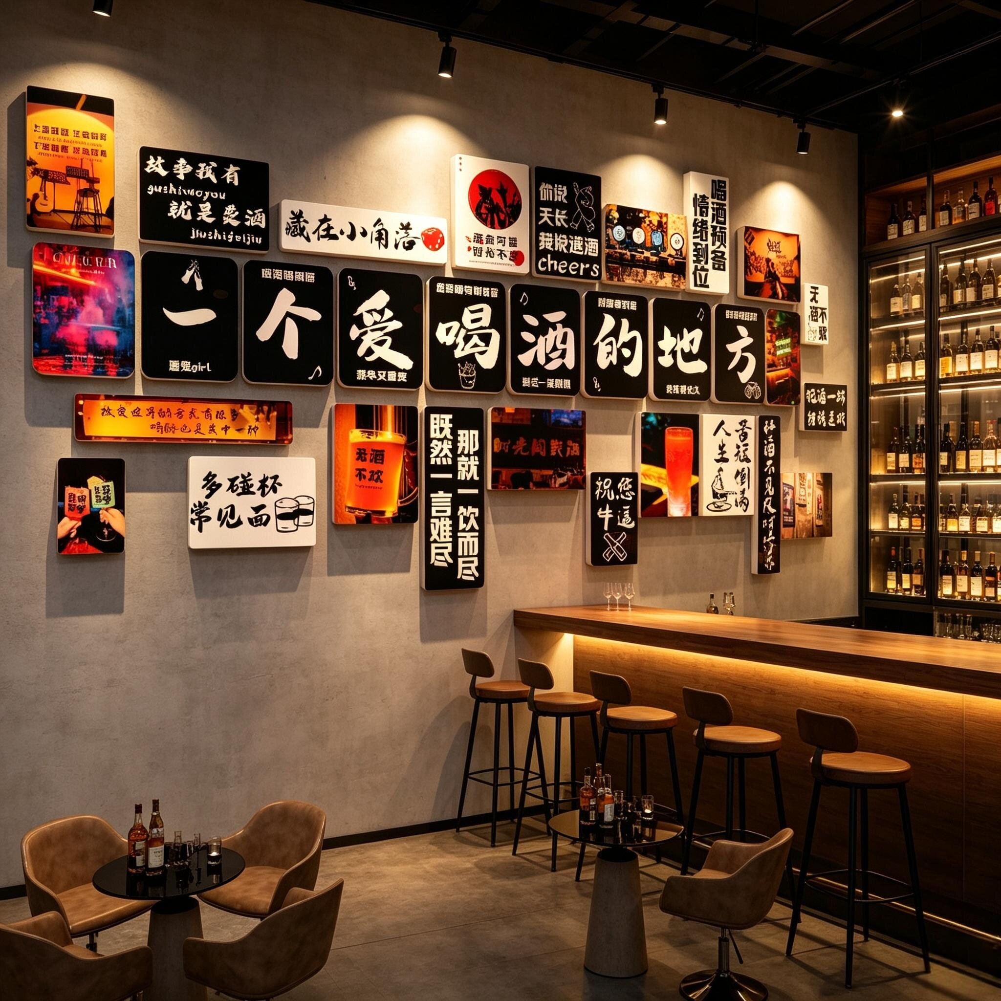 2026网红打卡工业风墙贴烧烤店图片