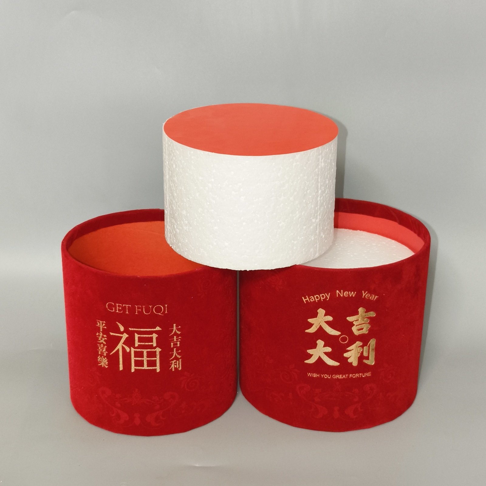 福桶抱抱桶加泡沫花泥红色贴纸图片