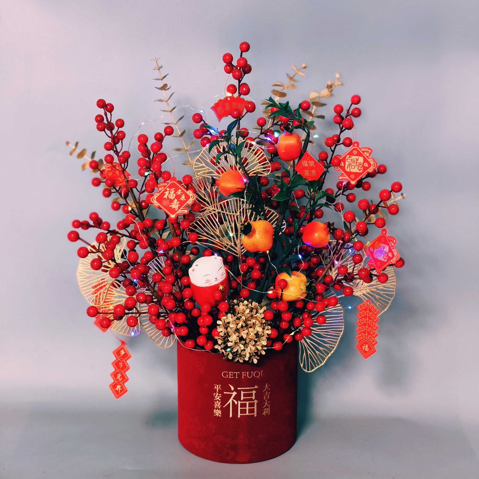 客厅插花喜庆摆件桌面摆放婚庆礼