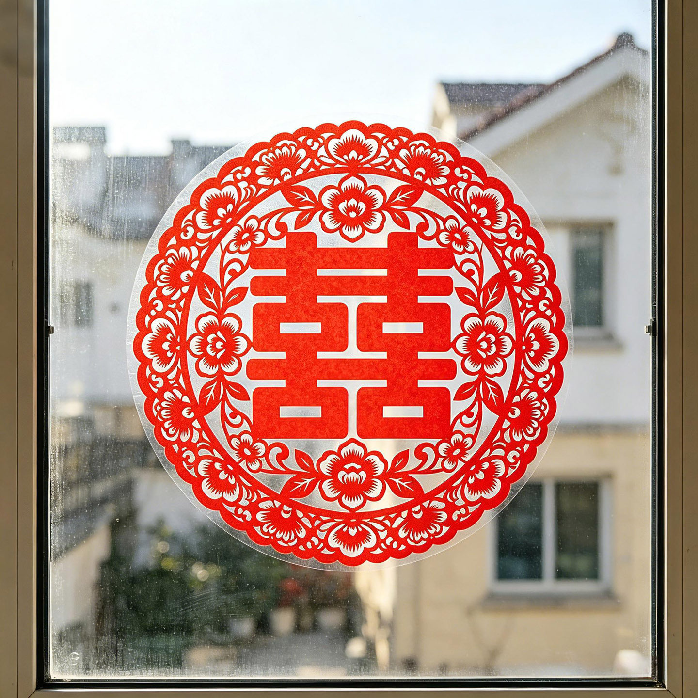 喜字窗花静电贴纸剪纸结婚窗户玻喜字/剪纸/贴纸