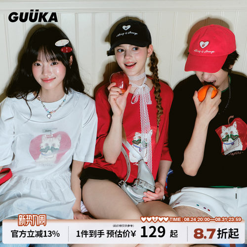 GUUKA夏季情侣短袖T恤
