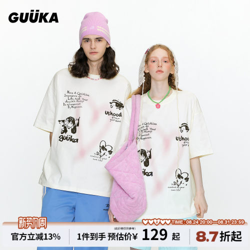 GUUKA情侣装圆领短袖T恤
