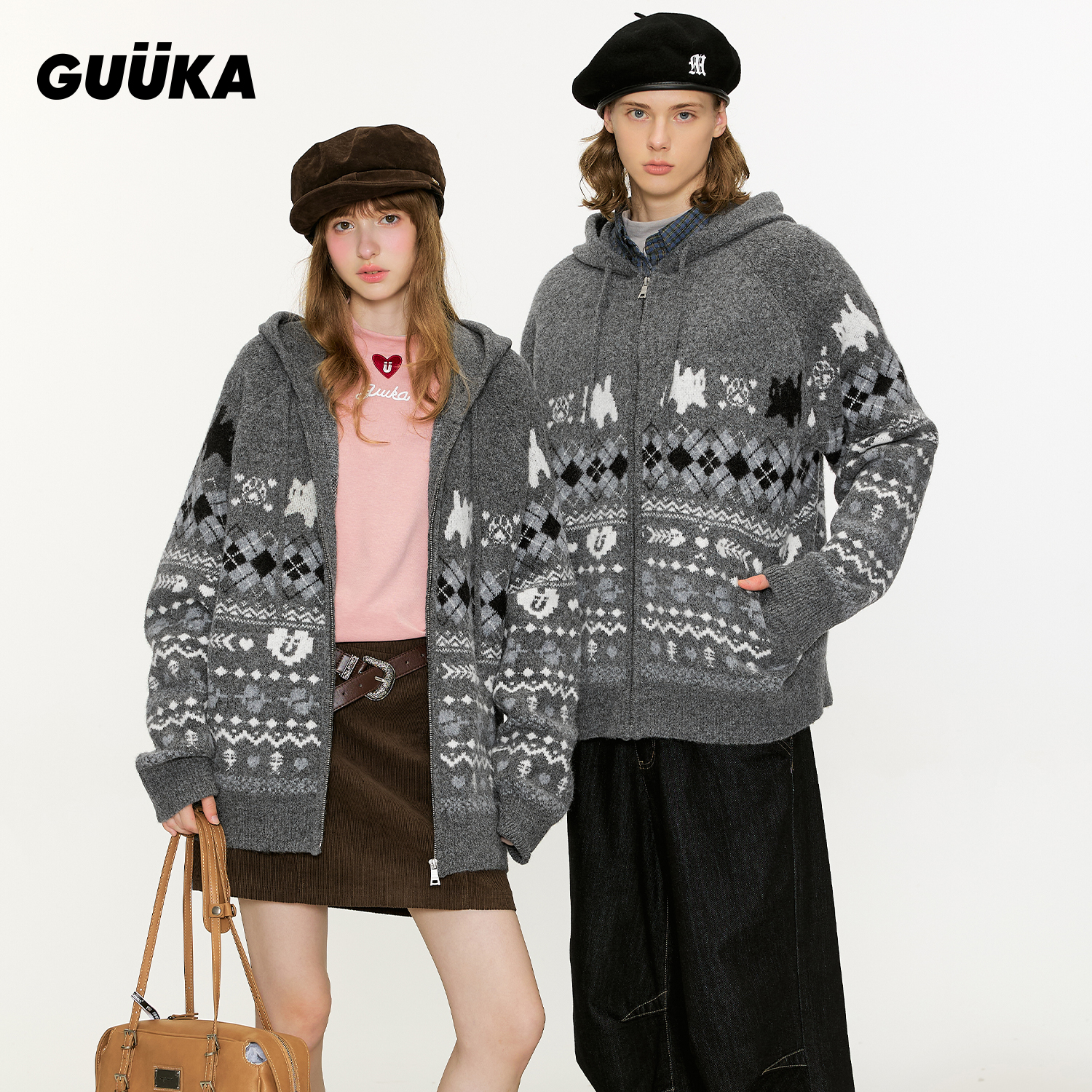 GUUKA费尔岛开衫毛衣外套