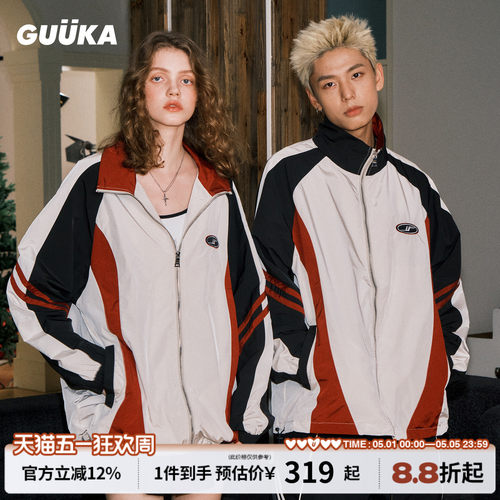 GUUKA高领复古机车服夹克