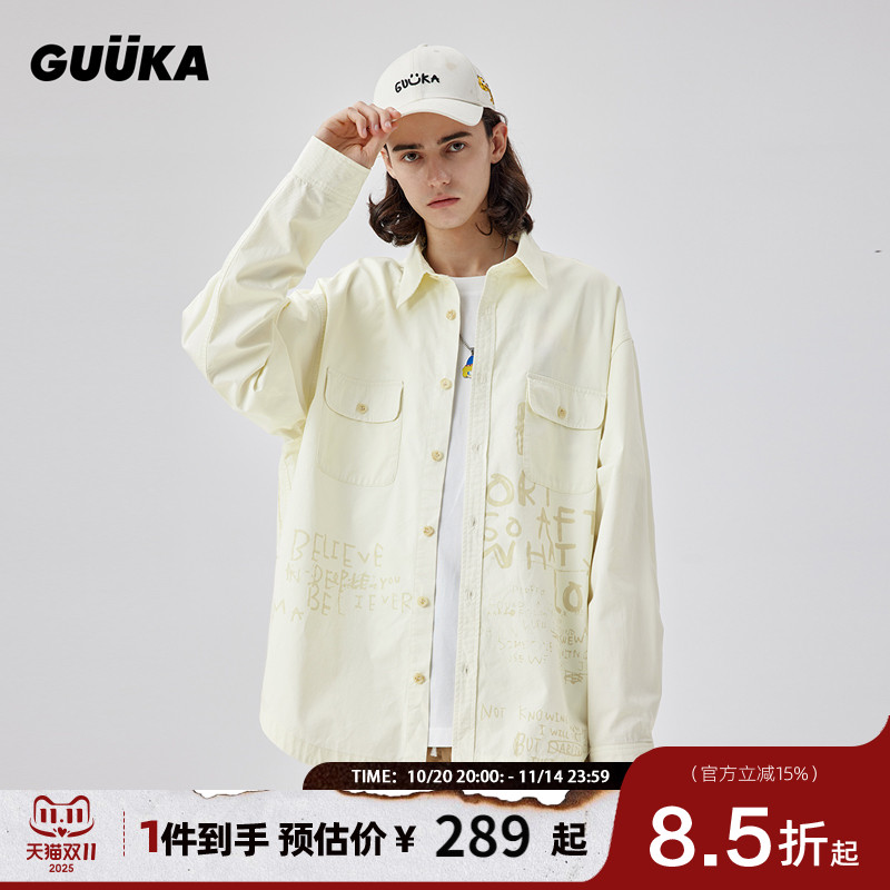 GUUKA复古时尚长袖衬衫