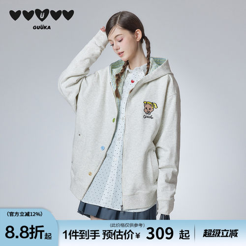 GUUKA&原田治联名连帽开衫卫衣