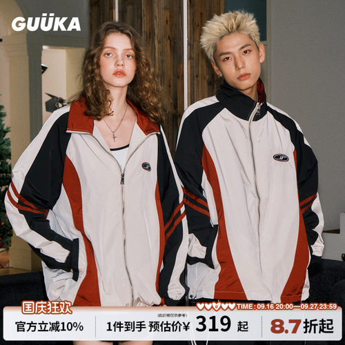GUUKA高领复古机车服夹克