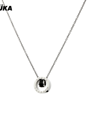 GUUKA自由双环钛钢项链