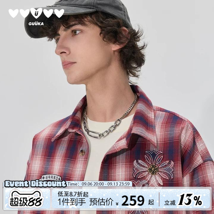 GUUKA哥特风夏季短袖衬衫图片