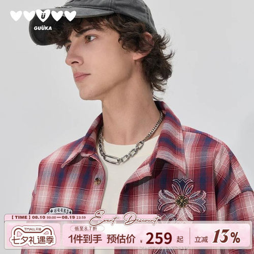 GUUKA哥特风夏季短袖衬衫