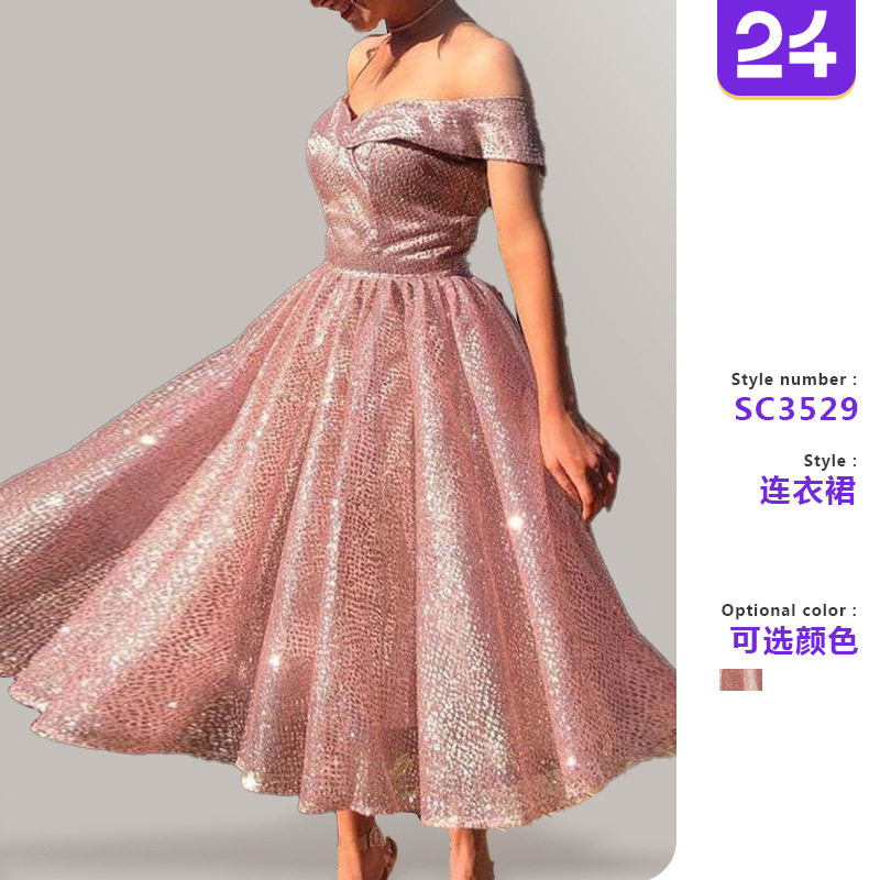 Women evening gown slim fit short dress女晚礼服性感修身短款