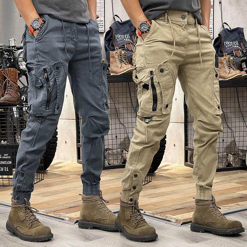 5XL Large Men's American Multi Pocket Work Pants美式工装裤男