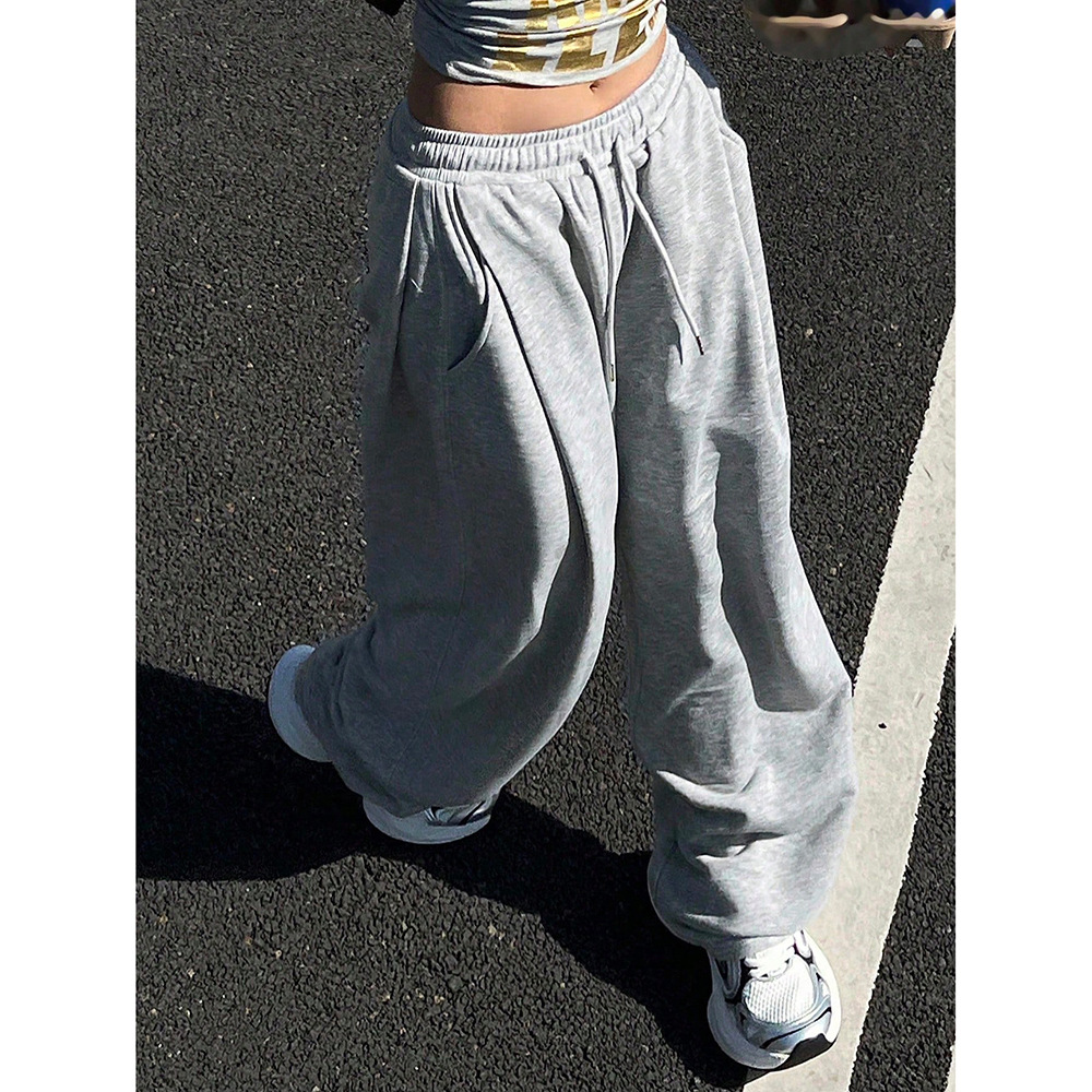 Women loose sports wide leg sweatpants跨境女宽松运动卫裤阔腿