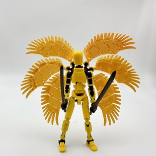 第四代多关节可动人六翼天使可插翅膀超可动人仔武器配件包幸运13