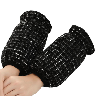 黑色羽绒服专用袖套女款2026新款上班工作防脏保暖套袖秋冬款成人