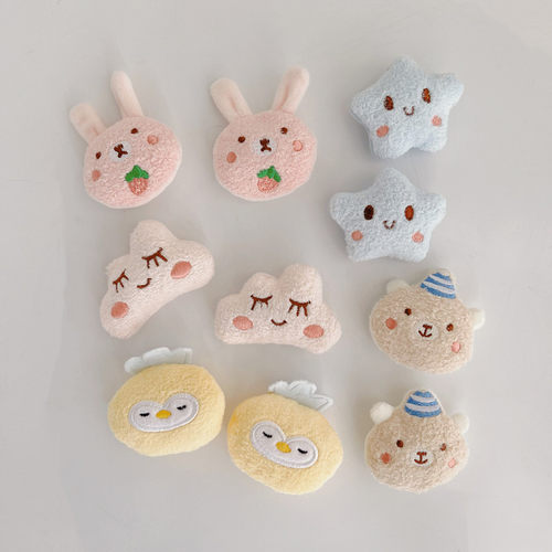 卡通毛绒公仔胸针星星云朵小熊