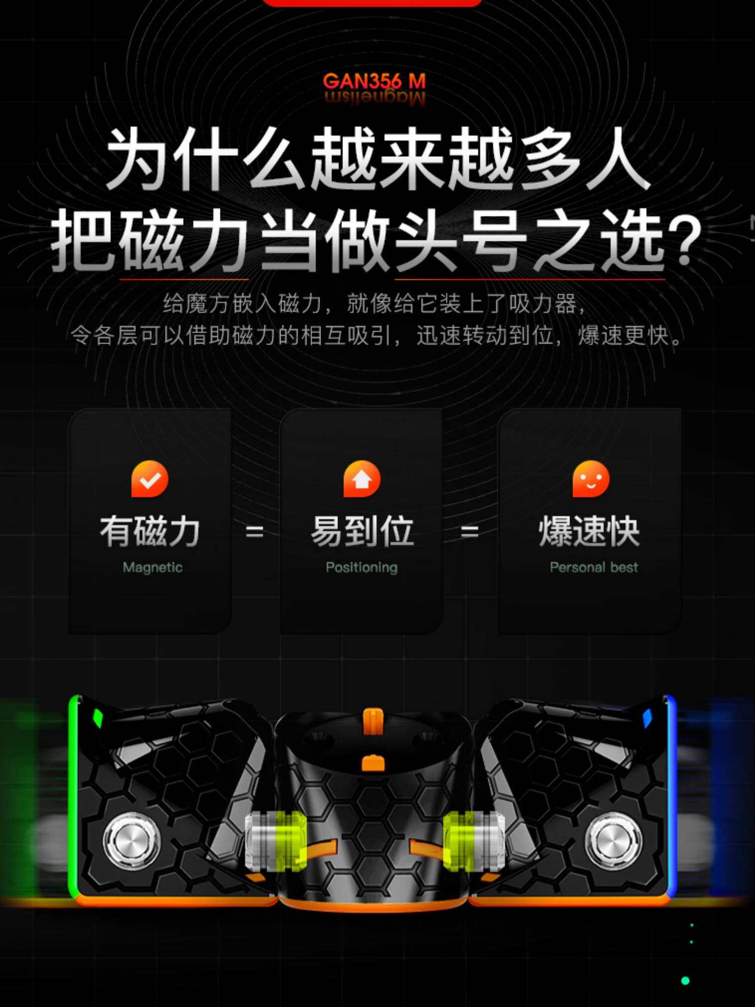 GAN356M三阶魔方磁力版3益智块比赛专用xs智能磁铁竞速儿童玩具属于什么档次？