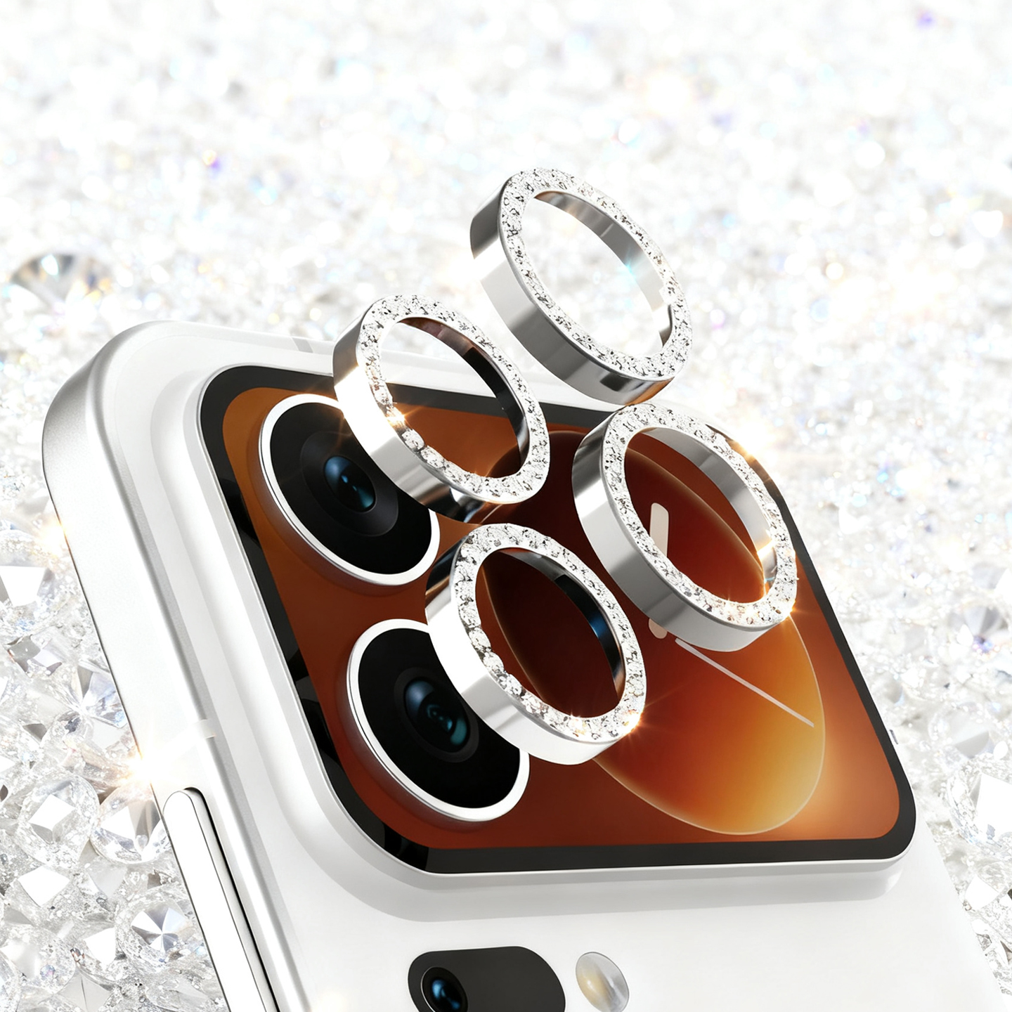 适用小米系列17promax镶水钻镂空款镜头圈17pro金属无镜头膜玻璃不影响拍照手机后屏相机贴后摄像头保护防摔