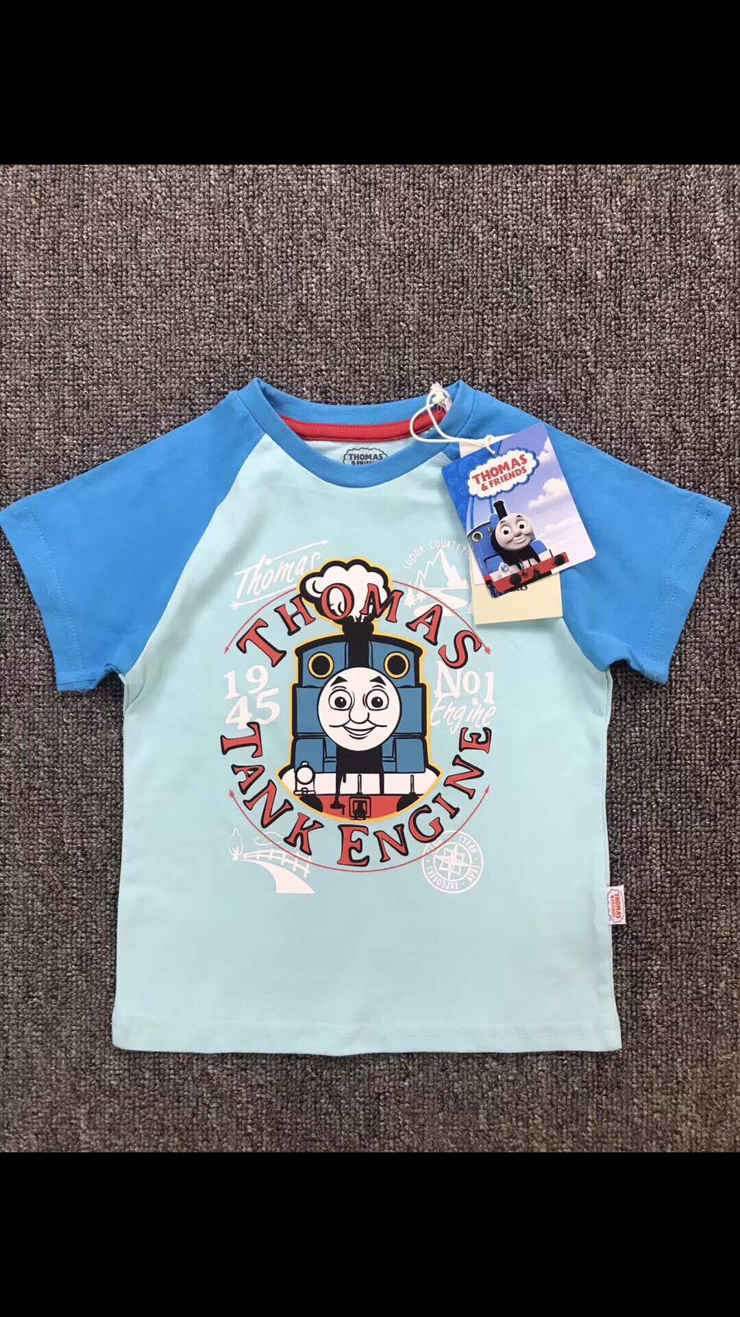 托马斯正品全棉单T恤卡通火车头衣服童装衣服短袖儿童孩子服饰