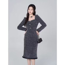 敬酒服新娘2025新款结婚气质平时可穿酒红色礼服冬季红裙订婚回门