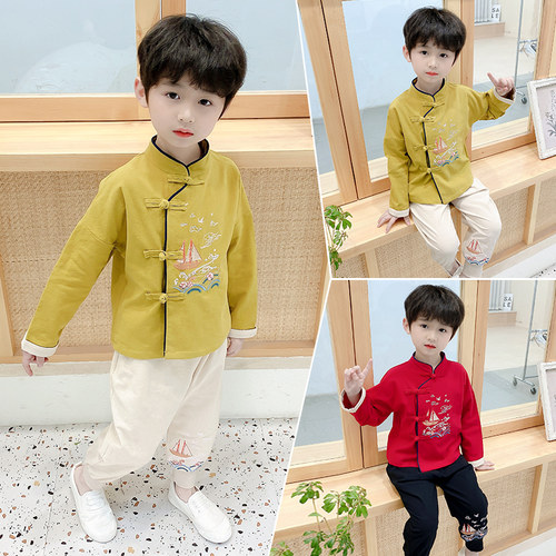 汉服春季长袖民族风童装