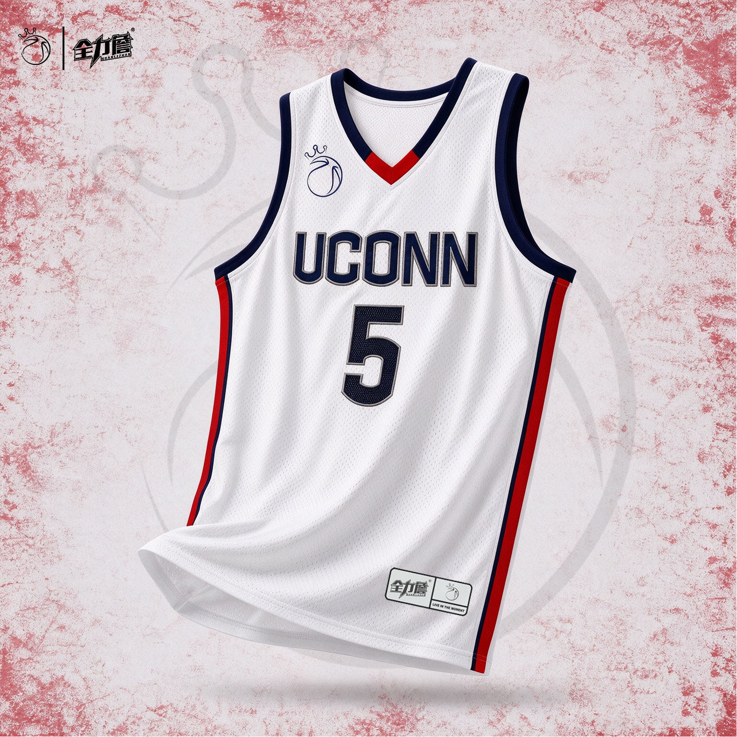美式刺绣篮球服佩奇布克斯UCONN康涅狄格大学球衣NCA定制加内衬