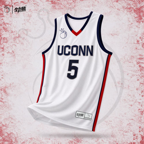UCONN大学nca美式密刺绣篮球服