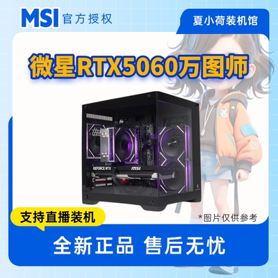 元旦夏小荷 微星RTX5060万图师/5600/7500f/9600x电竞游戏主机