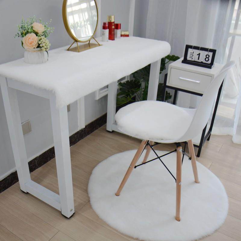 仿兔毛化妆台毛绒垫子短毛椅垫电脑休闲椅凳地垫化妆台桌面装饰垫