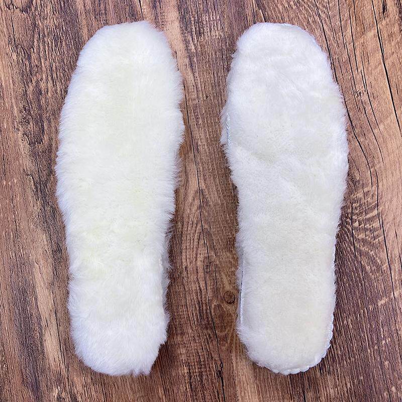羊毛鞋垫冬季保暖加厚纯羊毛皮毛一体防滑靴垫鞋垫