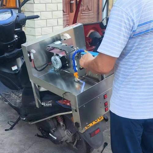 专业双砂带流动磨刀机摆摊创业磨刀设备水冷流动磨刀网红流动磨刀