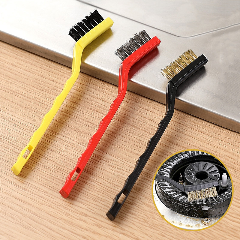 日式煤气灶清洁刷厨房用品大全灶台油烟机缝隙清洁神器铁刷钢丝刷