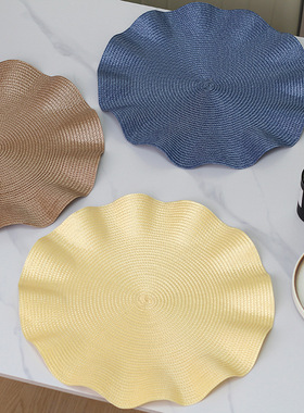 荷叶边创意设计加厚编织pp餐杯不规则餐具跨境