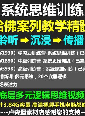 系统思维框架思维学习力低底层多元化思维逻辑视频课程合集思考学