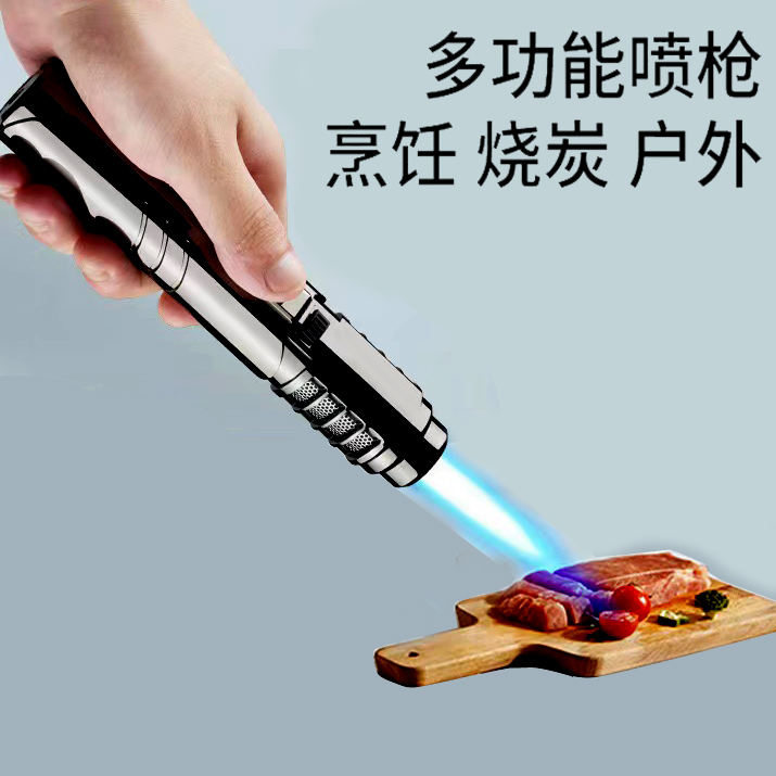 奥麦打火机高温喷火枪笔长条科技感高颜值高压雪茄艾灸耐用点火器