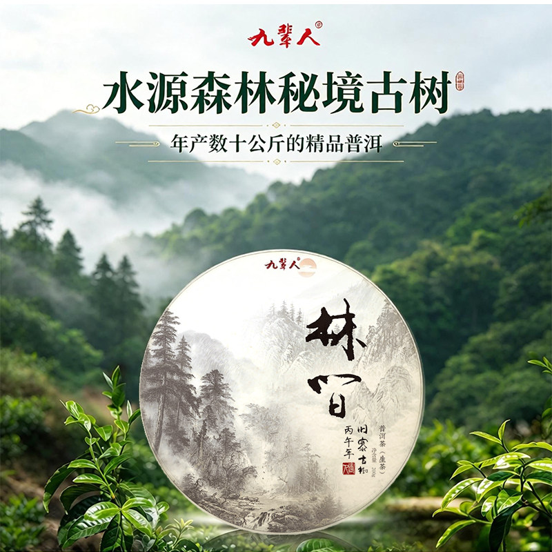预售森林古树[林间]2026蜜韵足农人茶坊精品自家茶山普洱生茶