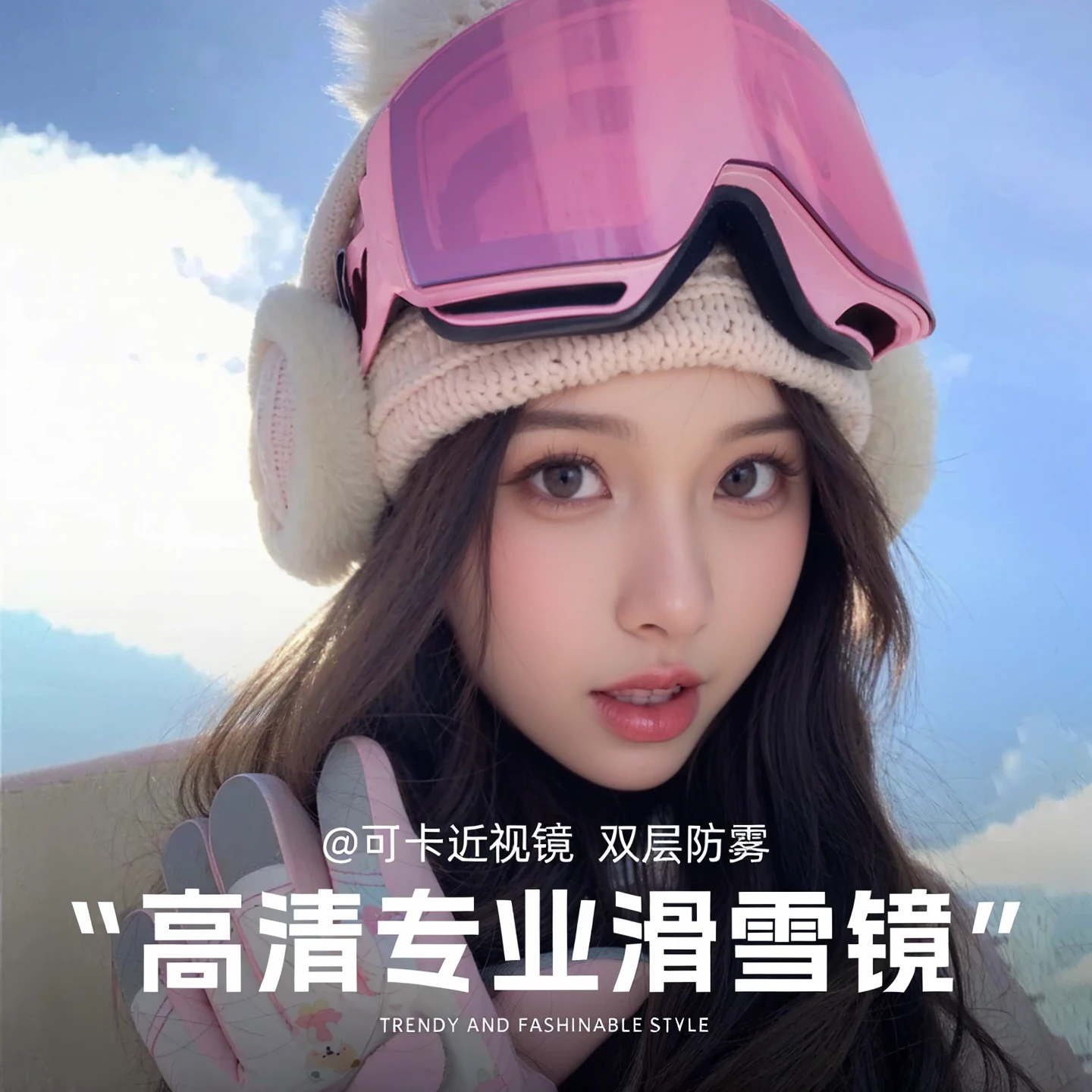 球面滑雪镜防雾护目镜男女可戴近视成人雪地装备登山雪镜滑雪眼镜