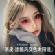 变色近视太阳镜女纯钛多边形显瘦防紫外线可定制度数墨镜丹阳眼镜