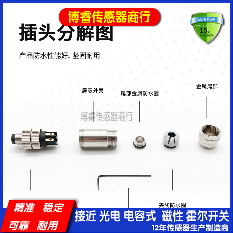 SACC-E-M12FSS-3PE-M16XL/2,0-US-设备连接器板前安装