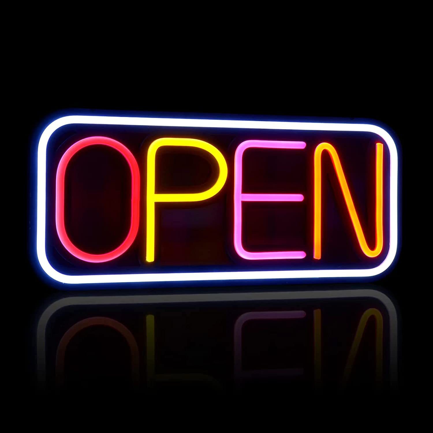 高亮LED NEON SIGN霓虹灯OPEN营业中Closed广告牌发光字营业灯牌