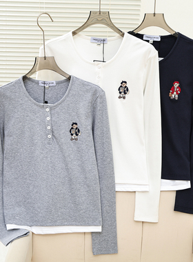 2026春季新款女鞋学院风休闲提花圆领针织衫套头毛衣TTKW2611C2D