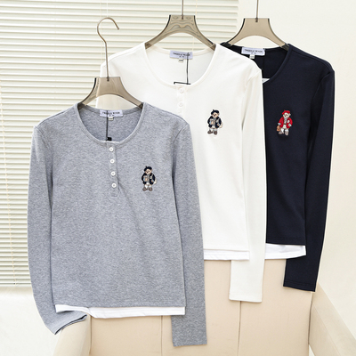 2026春季新款女鞋学院风休闲提花圆领针织衫套头毛衣TTKW2611C2D