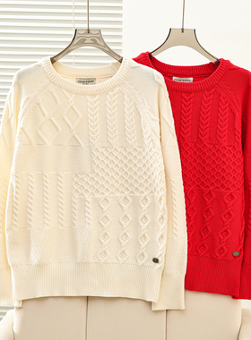 2026春季新款女装学院风舒适假两件针织圆领毛衣开衫TTCK2651C1A